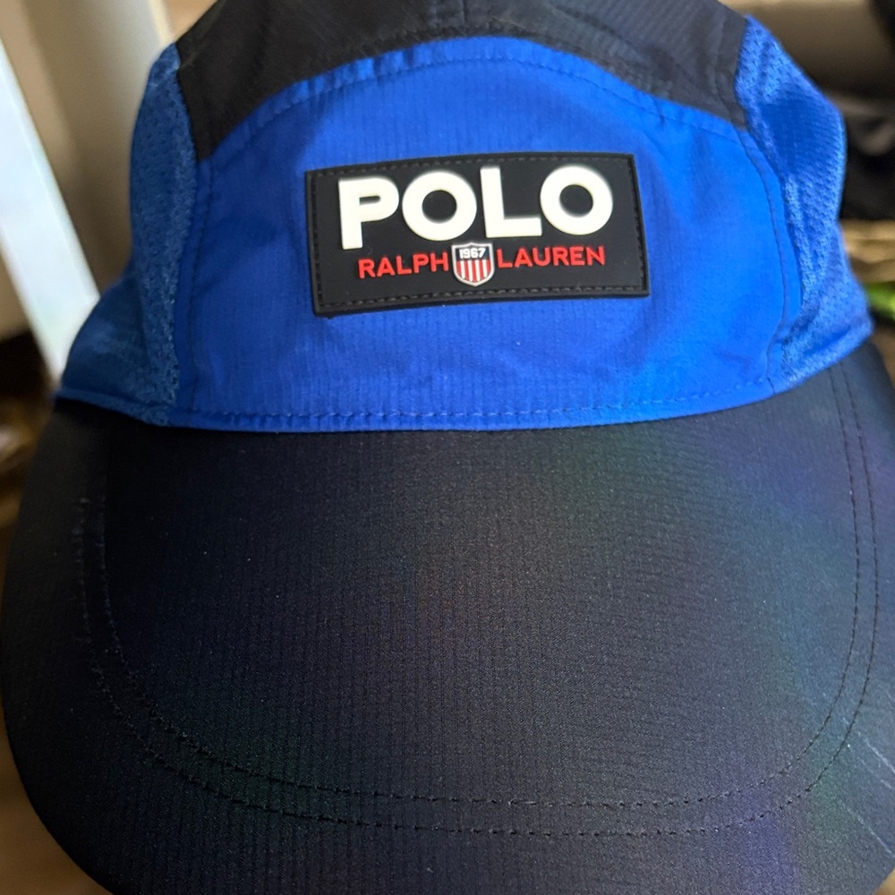 Polo sport long bill Blue and Black Hat